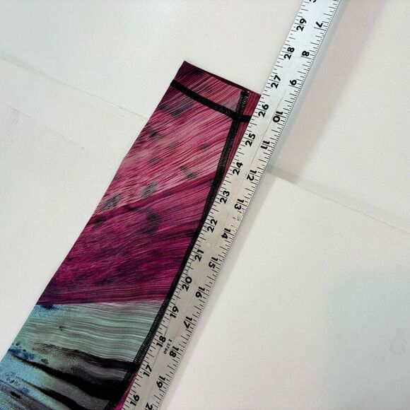 Lululemon Leggings Womens 4 Multi-Color Abstract Full-Length Mid-Rise Activewear - Picture 3 of 9